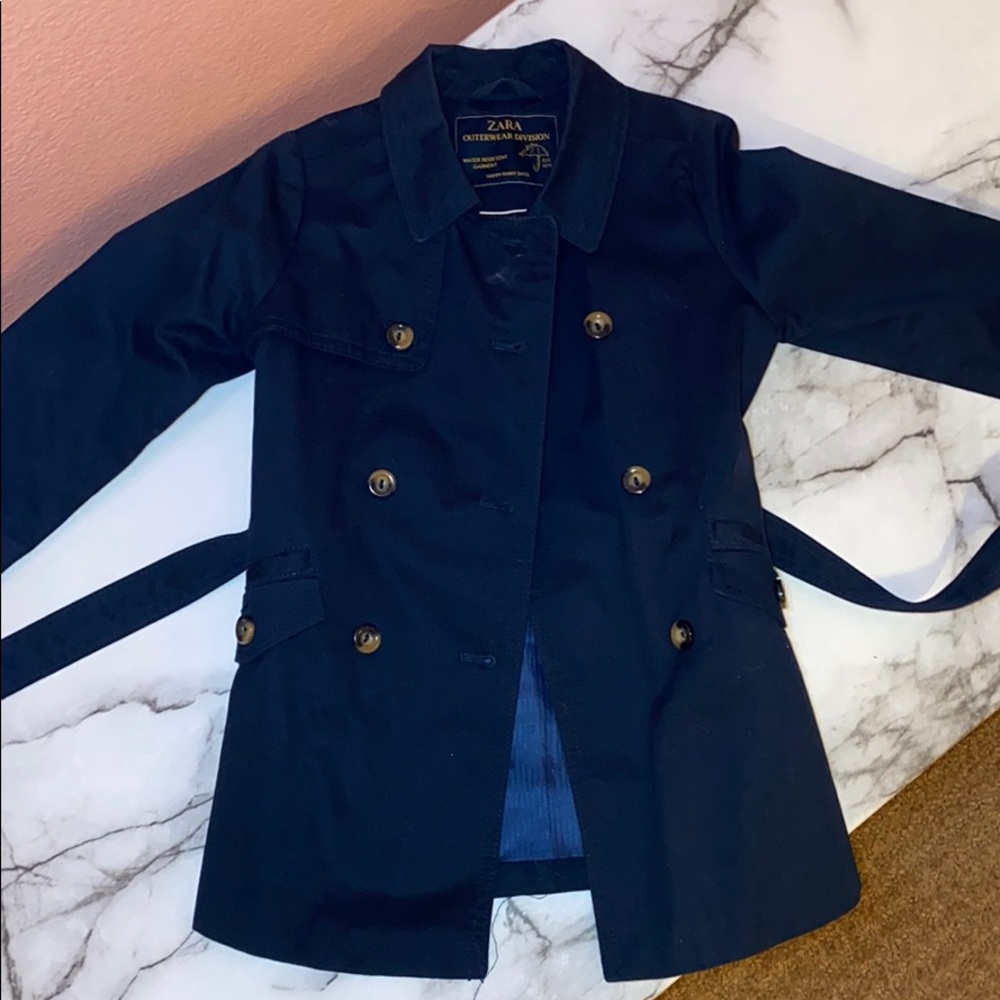 Navy Blue Trench Coat